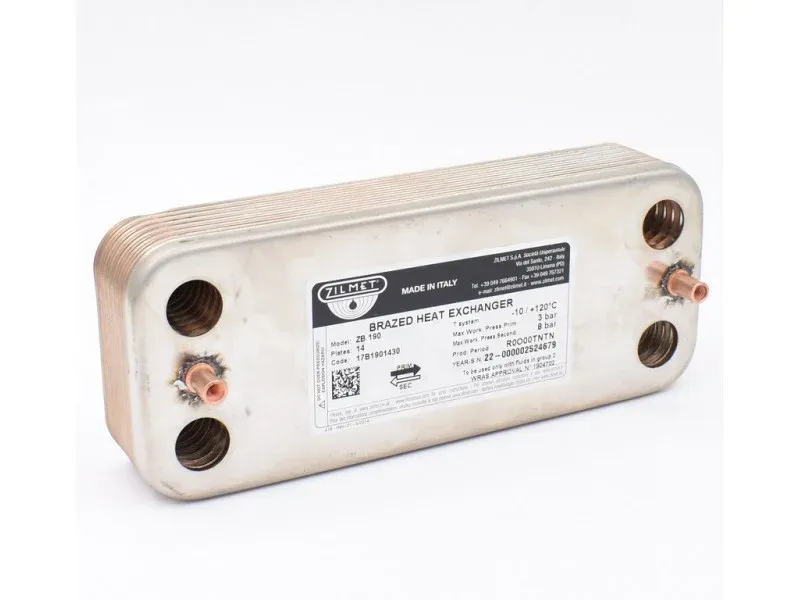 Теплообменник ГВС Zilmet 14 пластин для BAXI Eco Classic, Eco Nova