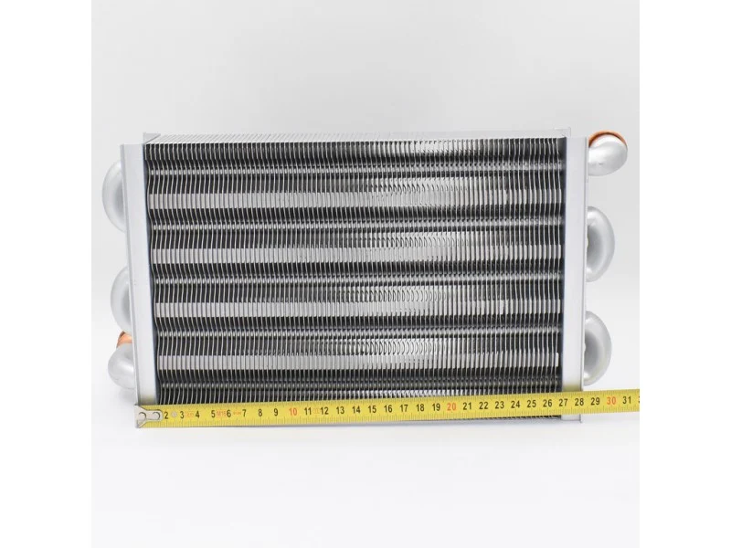 Теплообменник основной Heatwave для котлов Ariston Clas, Clas B, Clas System, Genus, Chaffoteaux — размеры по линейке