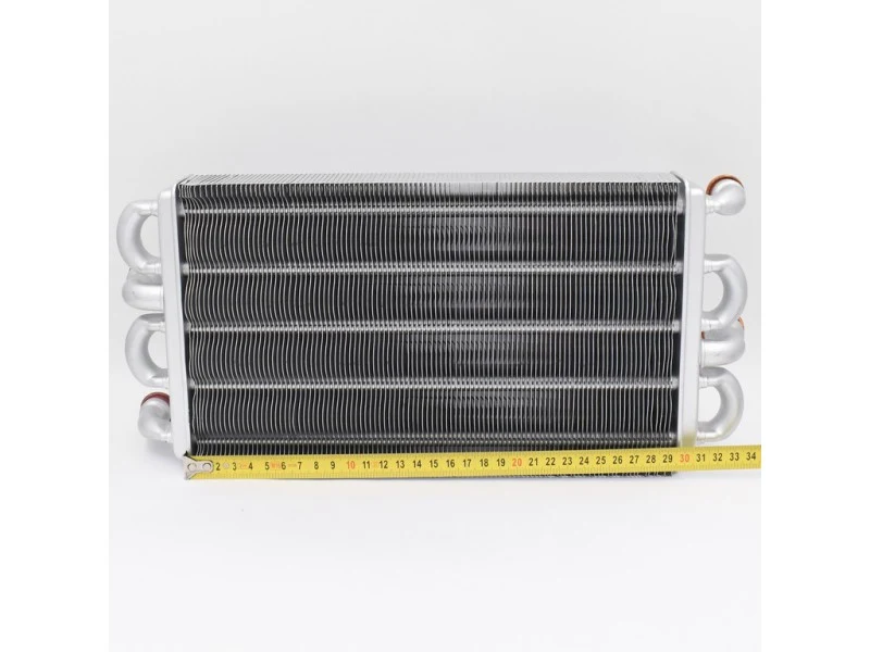 Теплообменник битермический Heatwave для Ferroli Domiproject F 32 D, Domina F 24, 32 N (39842570): размеры по линейке